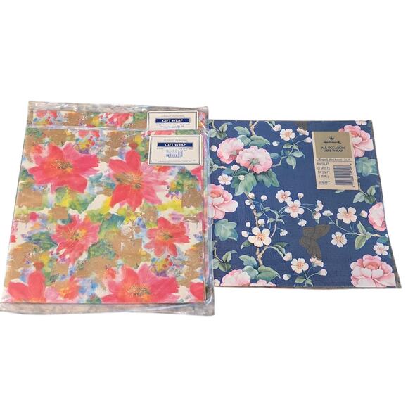 Hallmark & Carlton Cards Assorted vintage Gift Wrap Lot of 20 Packs NWT - Picture 5 of 9